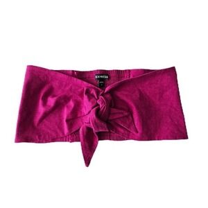 Express Fuchsia Bow Tube Bra Top Cropped Linen Sexy Spring Summer Vacay Retro S